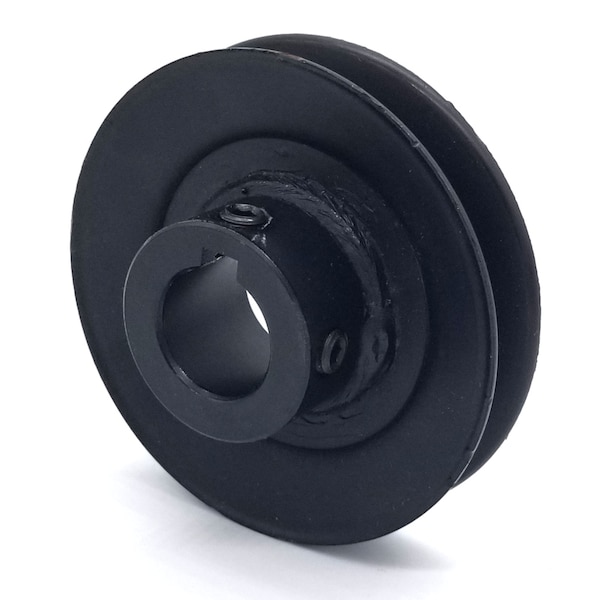 Terre Products V-Groove Drive Pulley - 3.5'' Dia. - 22mm Bore - Steel 135022 - main